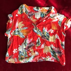 Billabong - Vintage Cropped Hawaiian Top
